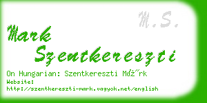 mark szentkereszti business card